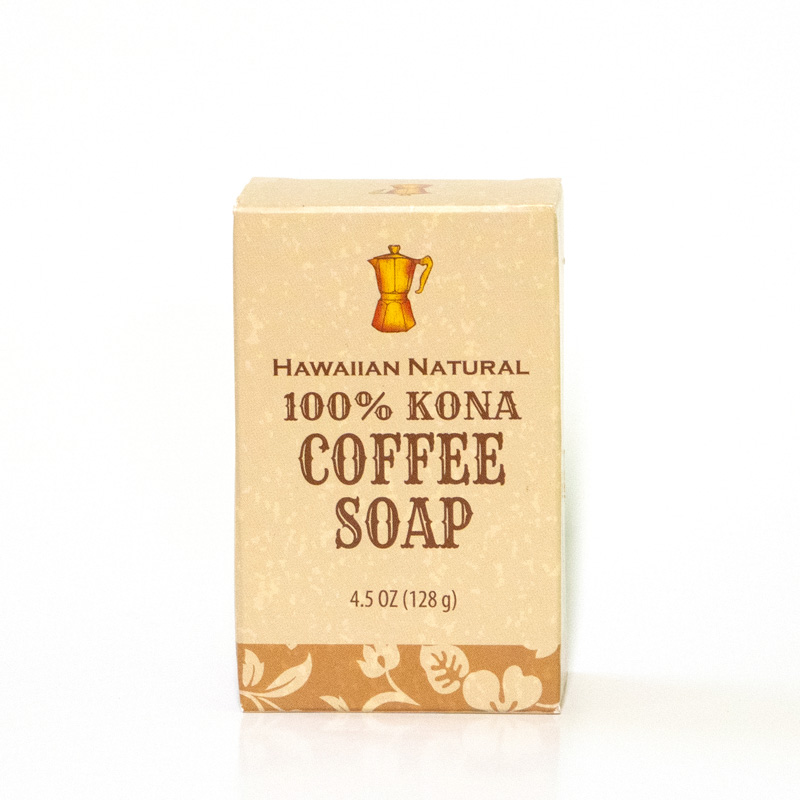 100 percent Kona Coffee Soap box front Aloha Farms Hawaii