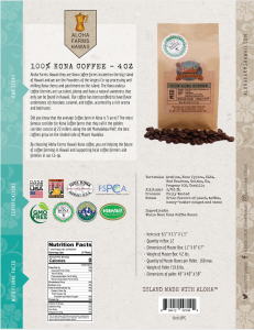 cover image of 4 oz Kona coffee bag details downloadable 