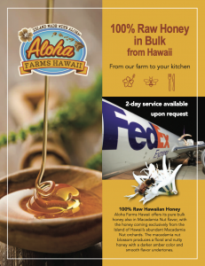 Raw Honey buy in bulk product sheet cover 